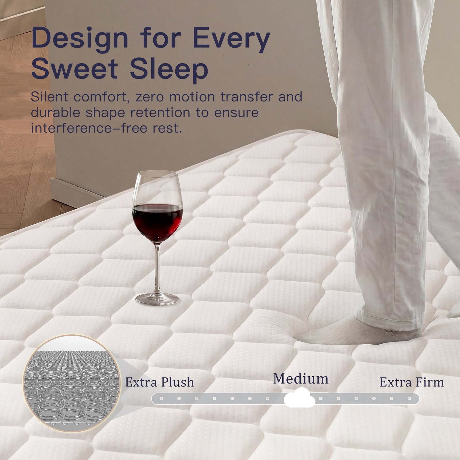 6″ Twin Hybrid Mattress in a Box – Medium Firm Spring Bed for Kids & Bunk Beds