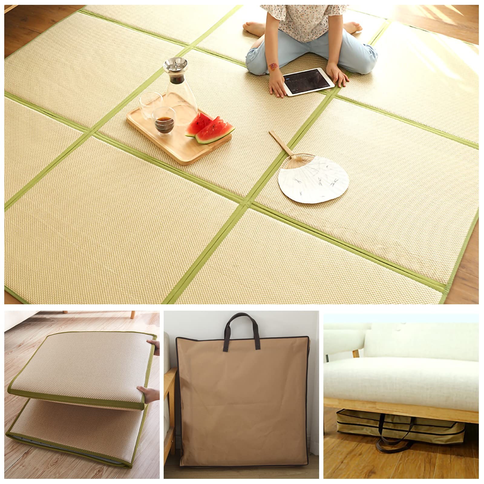 Japanese Tatami Mat Foldable Floor Mats Non-Slip Futon Mattress Sleeping Mat …