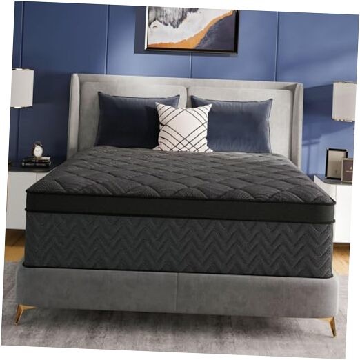 Size Mattress, 12 Inch Luxury Hybrid Mattress in a Box, Twin 12.0 Inches Black