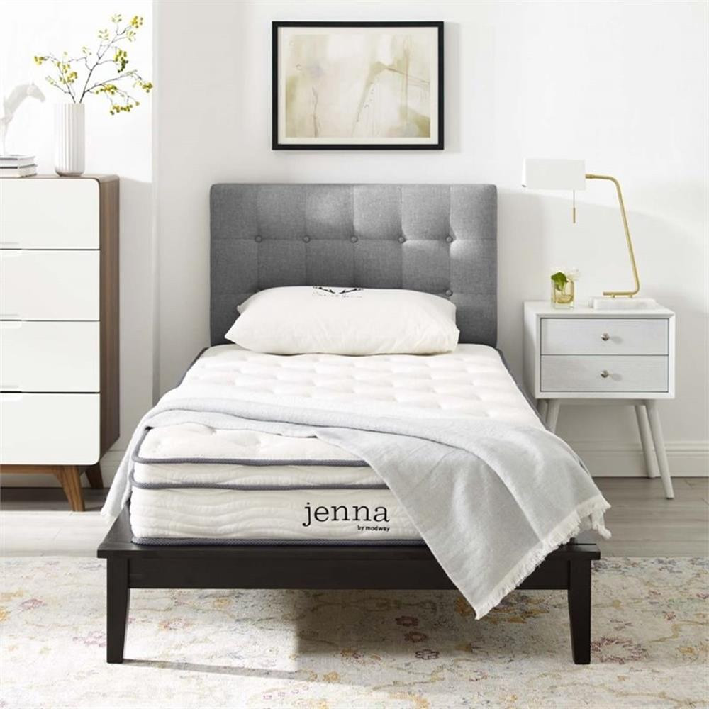 Modway Jenna 8″ Modern Innerspring and Foam Narrow Twin Mattress in White