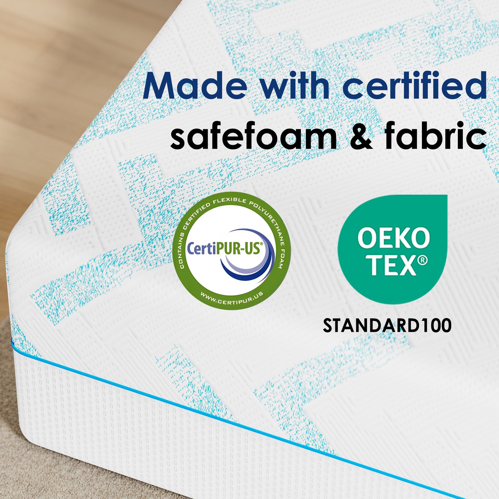 10-Inch RV Mattress Short Queen Latex Memory Foam Fiberglass-Free Medium Firm