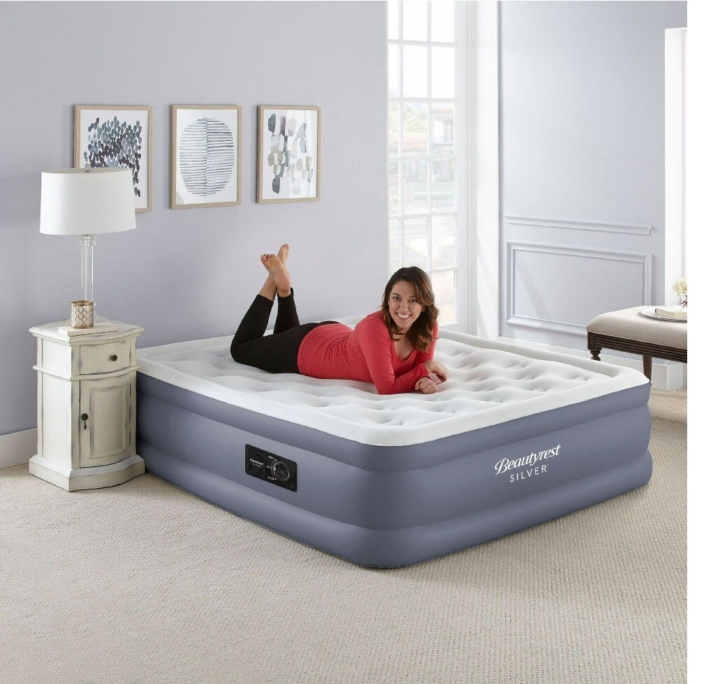 Beautyrest Silver 18″ Sensa-Lux Dual Coil Pillow Top Air Mattress Queen Used