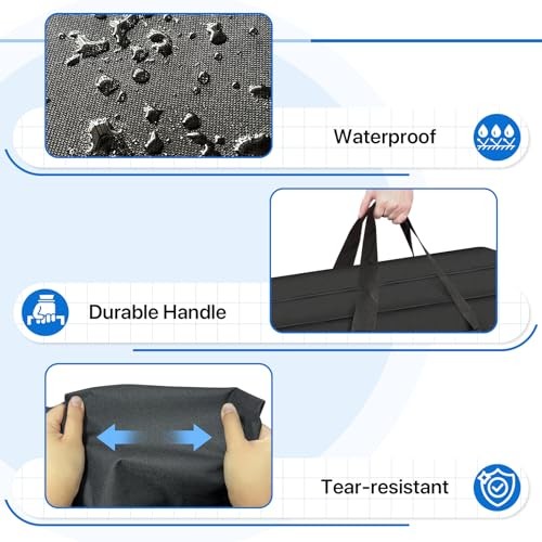 Foldable Mattress Storage Bag, Fits 4″ Twin & Twin XL Trifold Mattress Black
