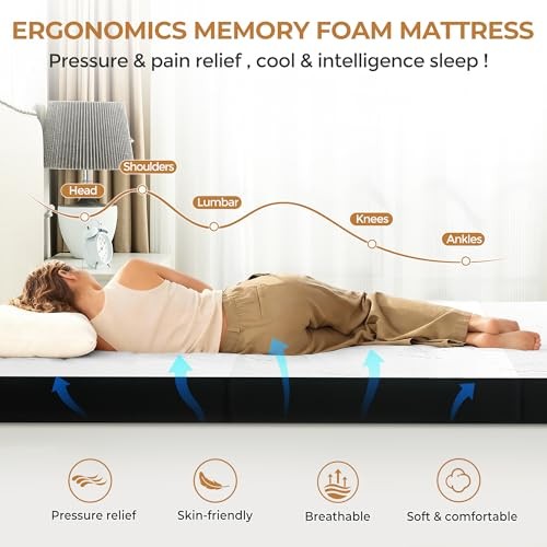 4 Inch Trifold Mattress Size Foldable Memory Foam Mattress with Twin White 4 IN