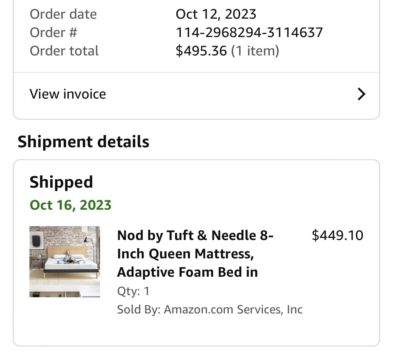 Tuft & Needle queen mattress