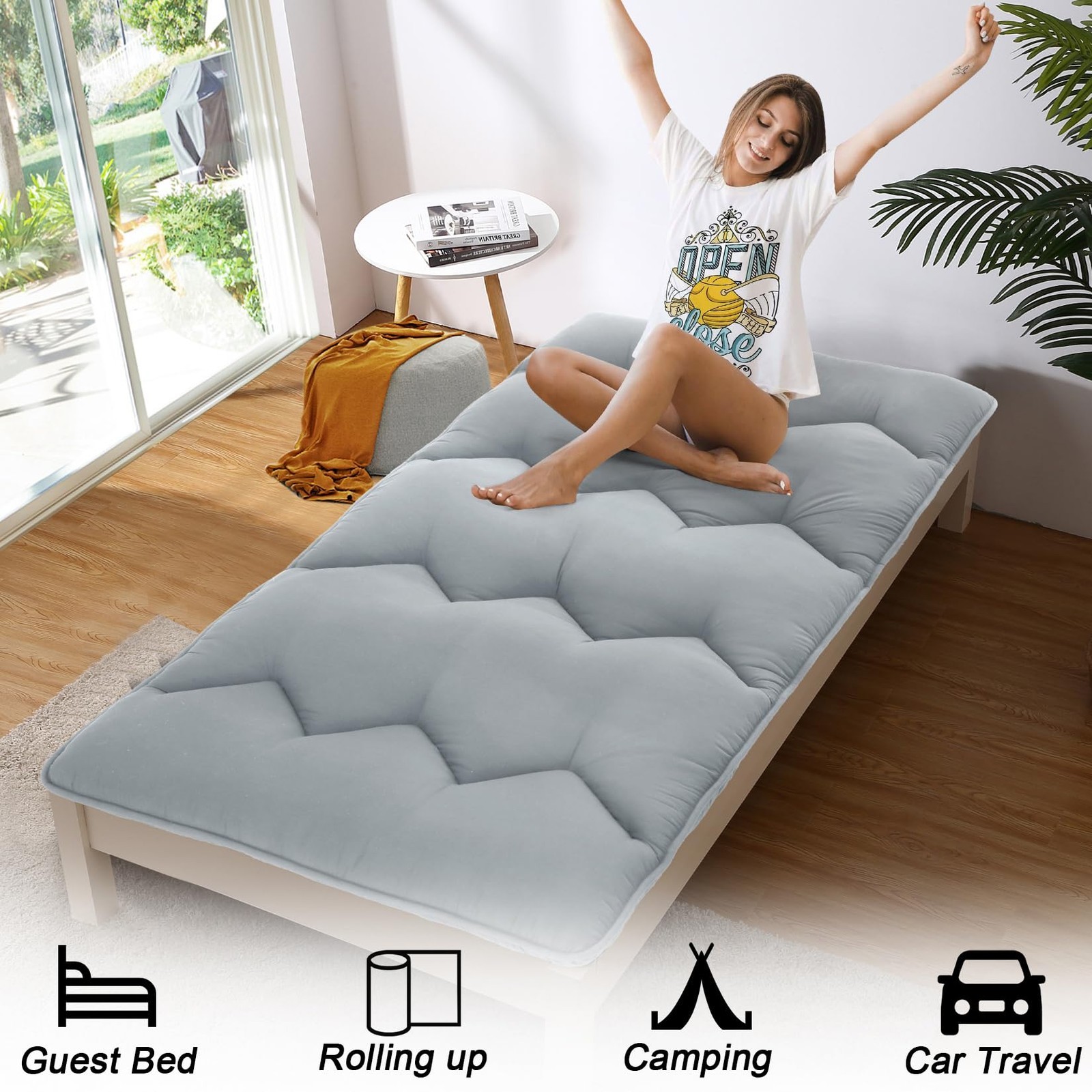 Japanese Futon Mattress Twin/Full/Queen Foldable Japanese Futon Floor Mattress