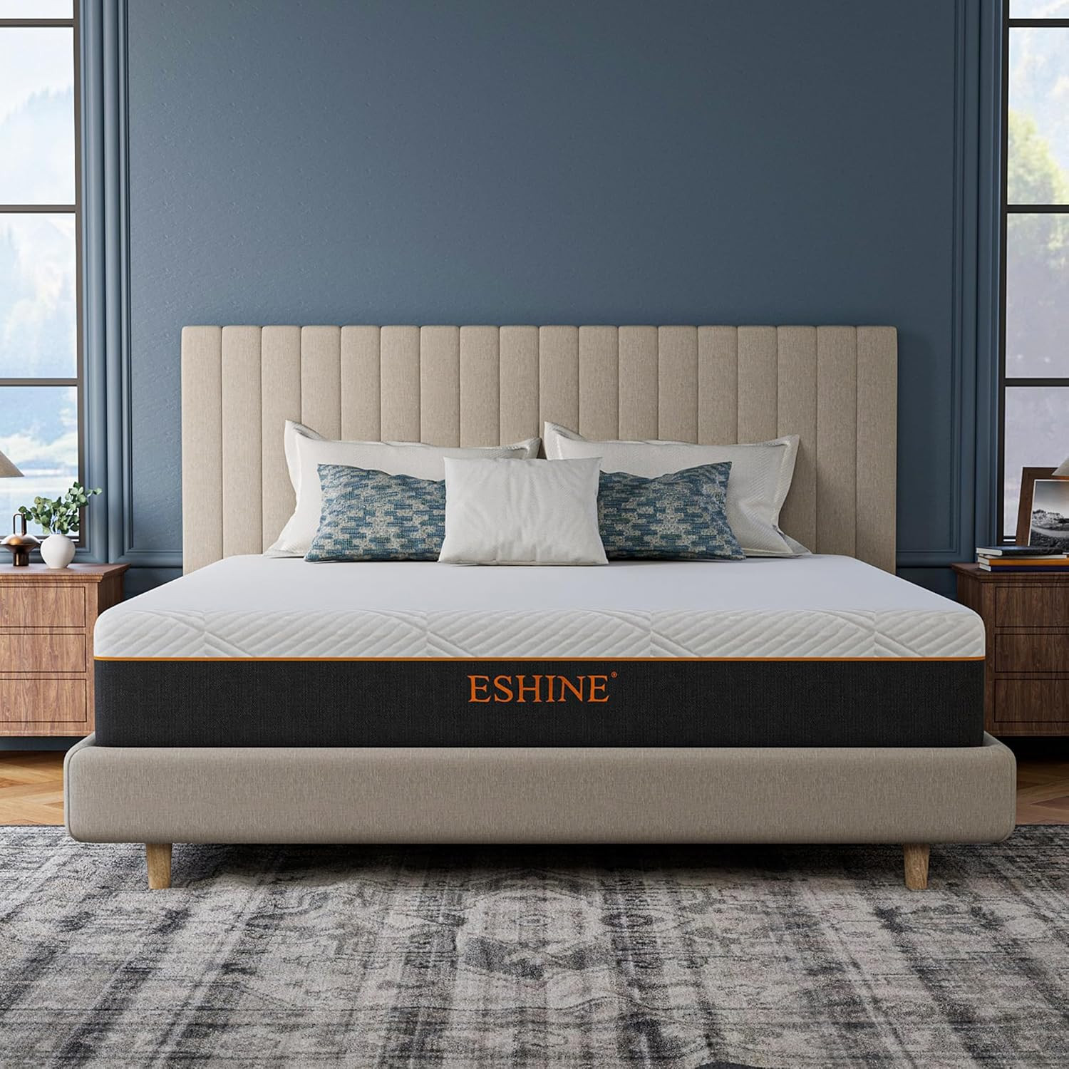 King Cooling Gel Memory Foam Mattress – Back Pain Relief, Certipur-US Certified