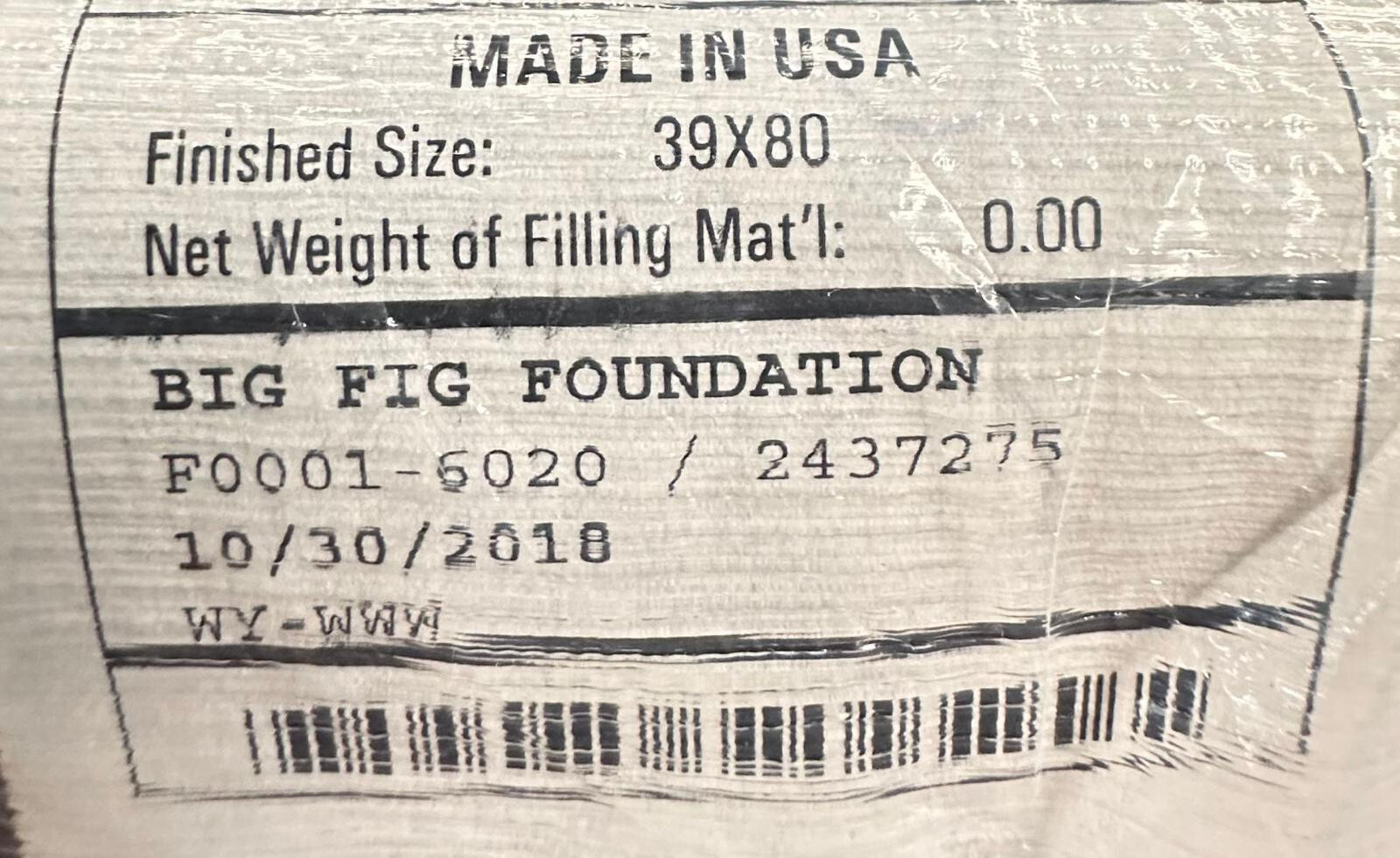 Big Fig Mattress Foundation Twin XL 38 x 80 x 7 inch Heavy Duty Solid Wood Base