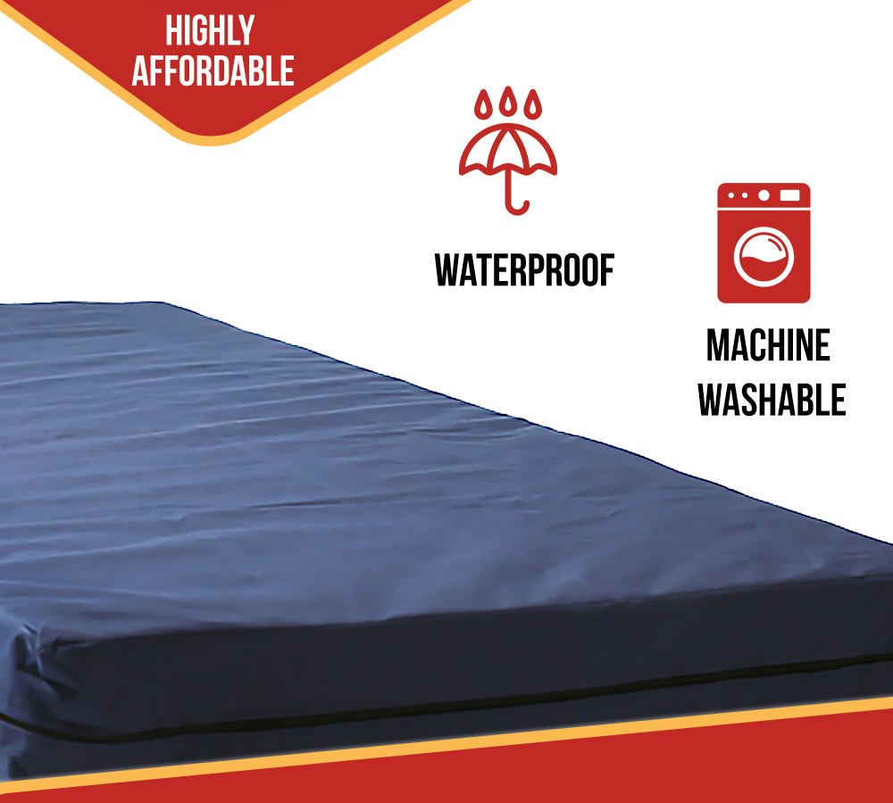 42″x80″ Luxury Foam w/ Pinstripe Design & Quilted Cover Both Side w/Zipper Cover