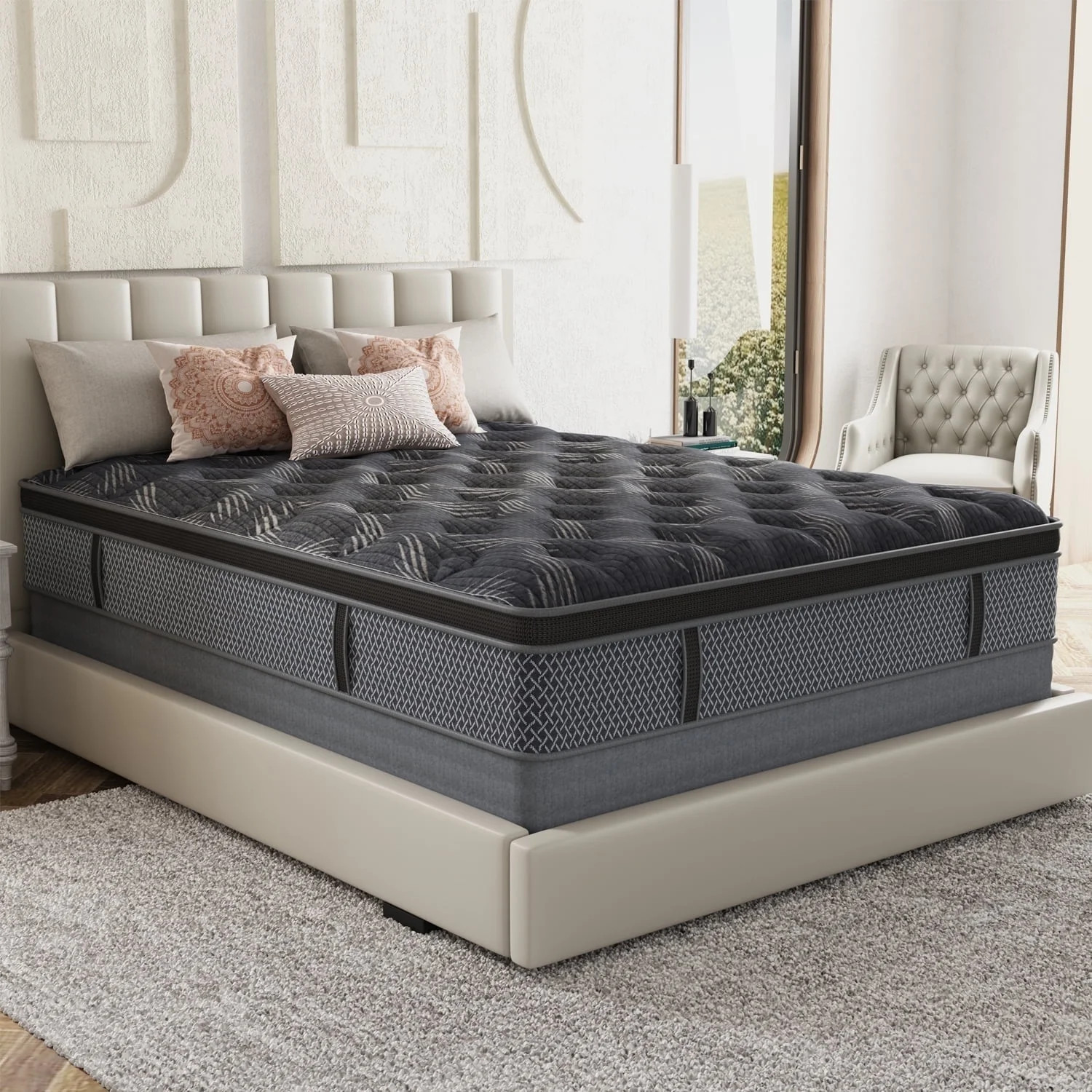 10″ Colchones FULL Size De Espuma 10 Pulgadas Memory Foam Mattress Hybrid Bed
