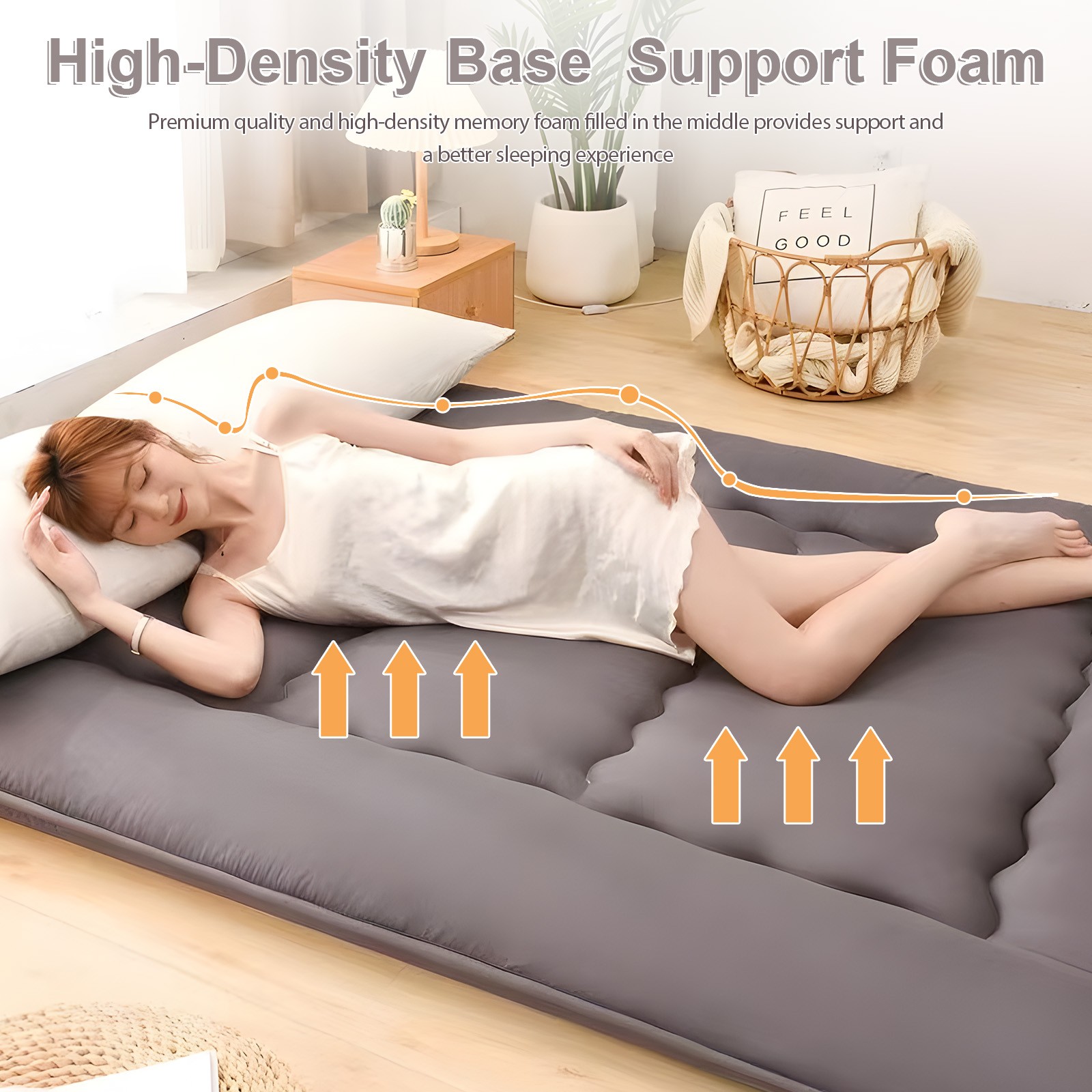 79″x71″ Queen Size Japanese Floor Mattress for Adults Foldable Futon Tatami Pad
