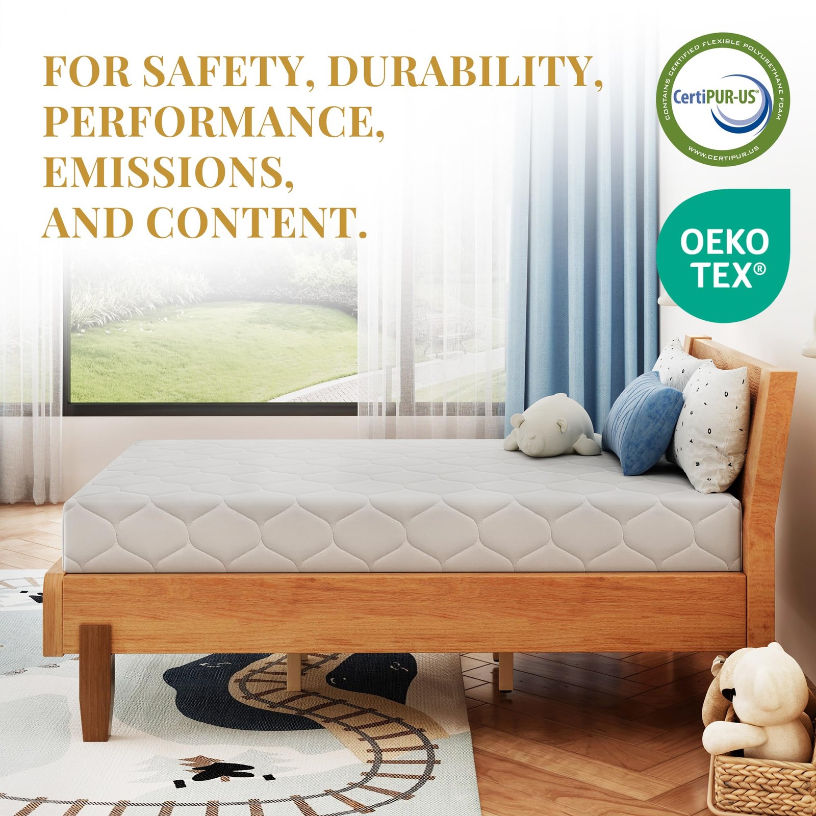 5 Inch Twin Size Memory Foam Mattress in a Box for , Relieve Pressure with Me…