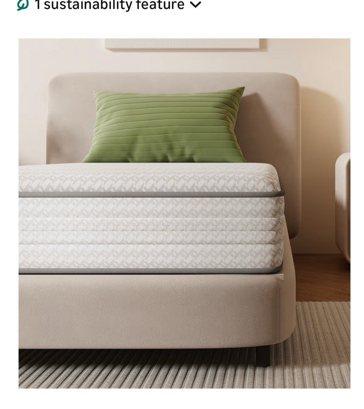 Novilla Queen 6in Hybrid Mattress Medium Plush, Breathable, White
