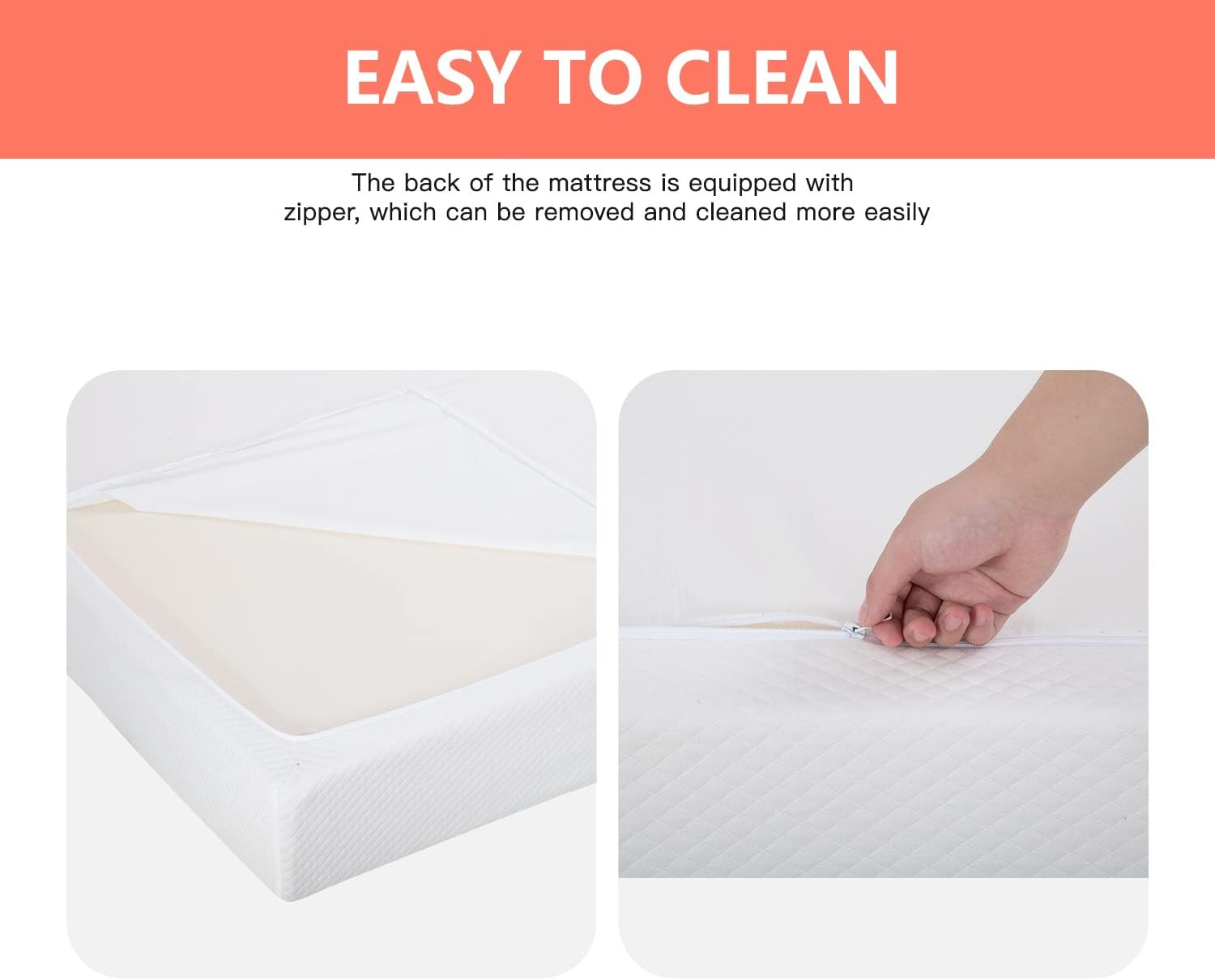 FDW | 5 Inch Twin Mattress | Medium Firm | Gel Memory Foam Mattress | White | Be