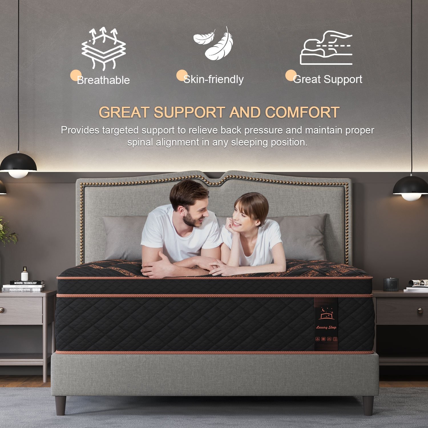 12″14″Twin Full Queen King Size Gel Memory Foam Spring Mattress In A Box