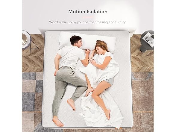 Sweetnight 10 Inch Queen Pillow Top Mattress White