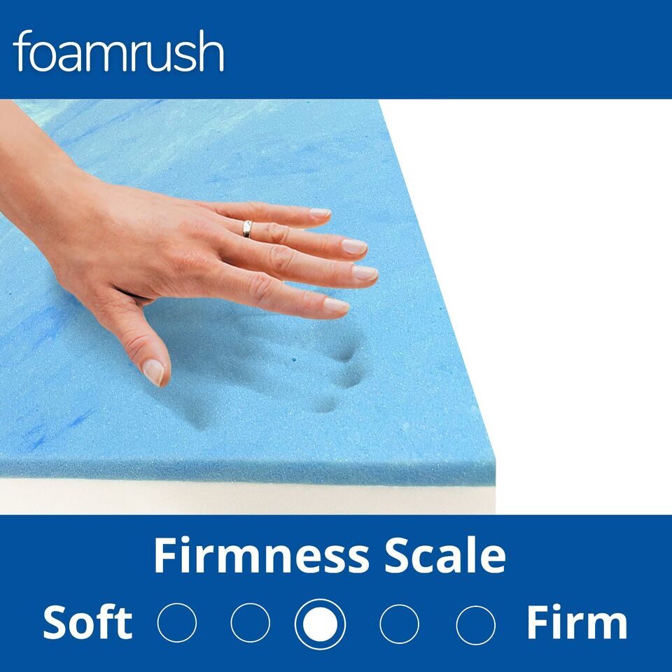 FoamRush Bunk (30″ x 72″) Cooling Gel Memory Foam RV Mattress Medium Firm USA