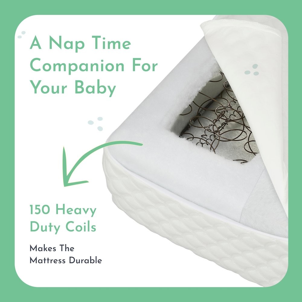 Evolur Sleep, Comfort Plus Classic 150 Coil Inner Spring Crib And Toddler…