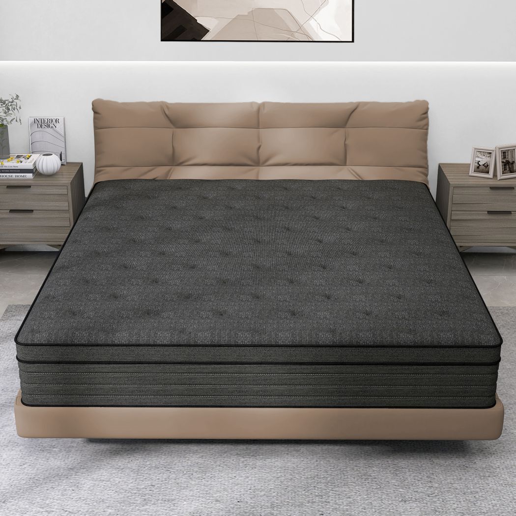 12″/14″ Twin Full Queen King Size Mattress Hybrid Innerspring Memory Foam Black