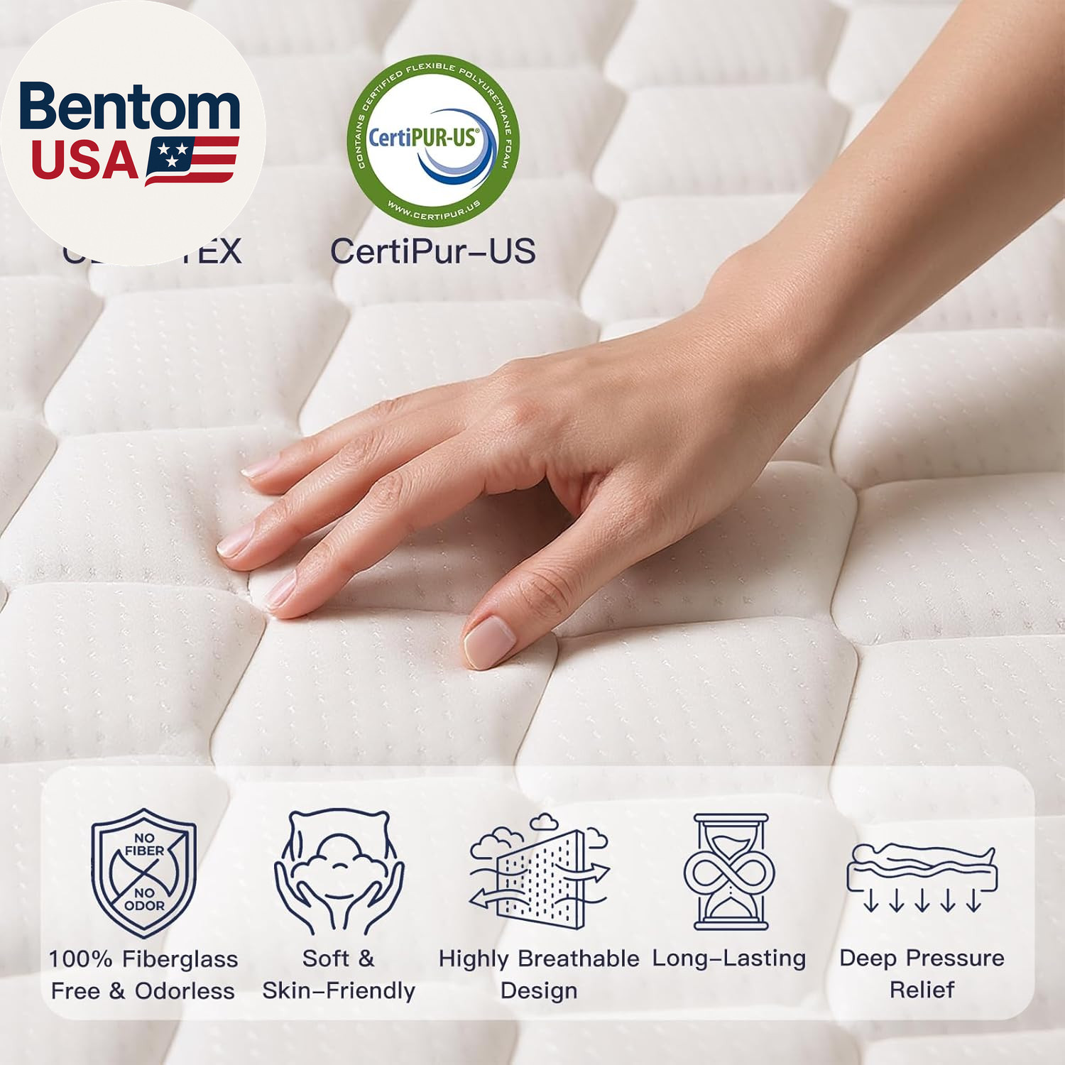 6 Inch Twin Mattress with Bonnell Spring, Twin Mattress for Kids, Memory Foam Ma