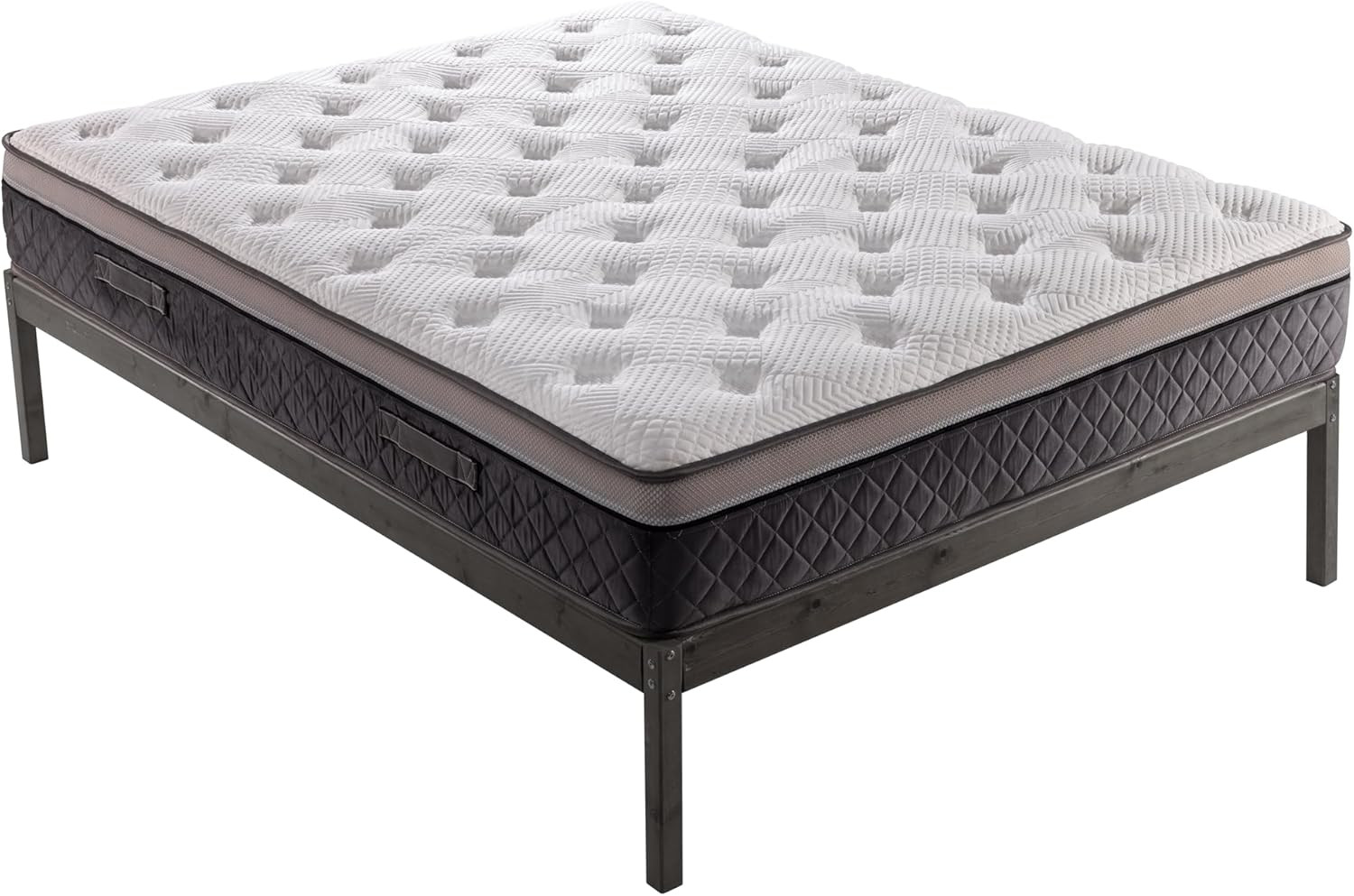 12″ Eurotop Hybrid Mattress – Firm Support & Pocketed Coils – USA Made