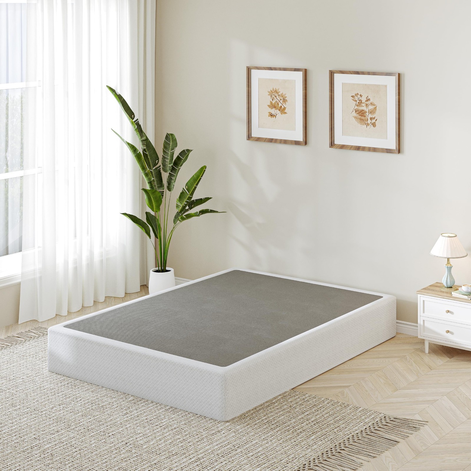 Twin Size Low Profile Box Spring – 5 Inch Mattress Foundation, Heavy Duty Steel
