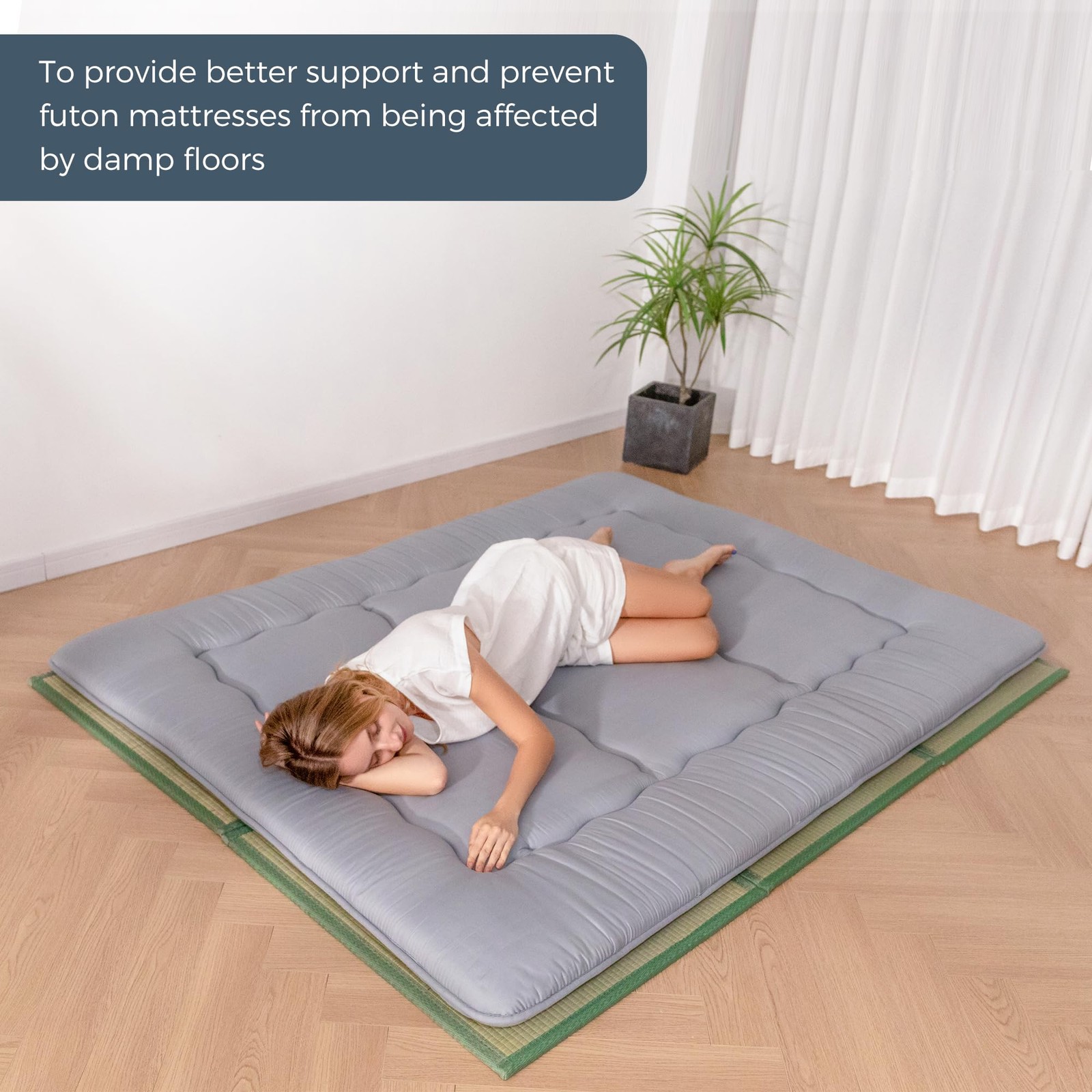 Japanese Tatami Mat 100% Rush Grass Portable Folding Mat Futon Mattress Firm …