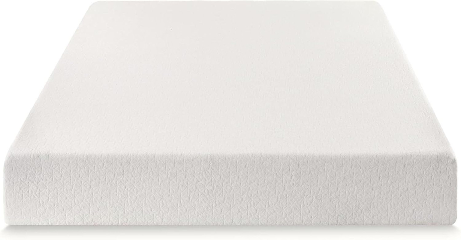 10″ Green Tea Memory Foam Queen Mattress – Bed-In-A-Box, White