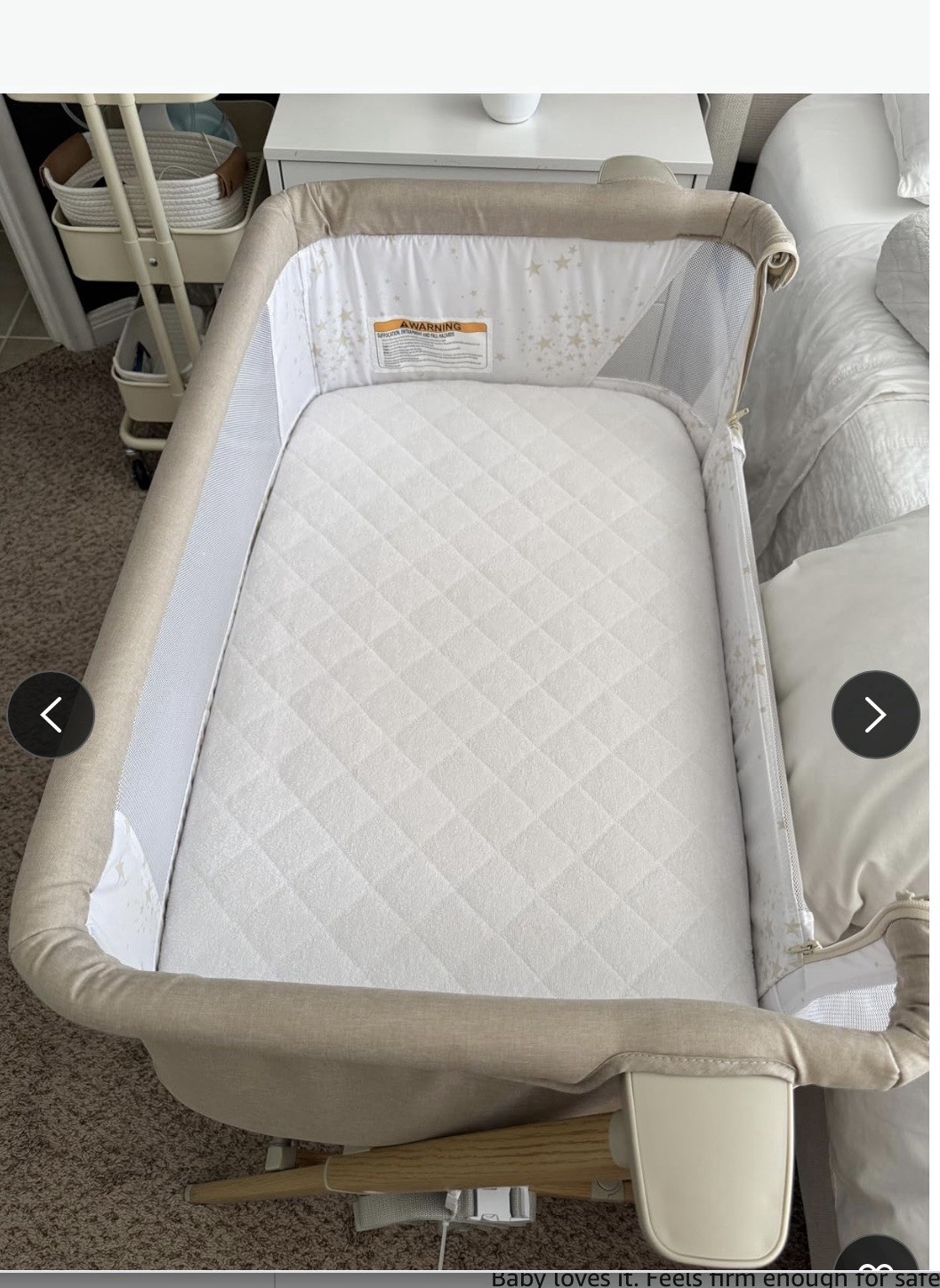 Neoborn Baby Bassinet Mattress Topper-30″ x 18″ x 2″ Dual Sided Gel Memory NIB!
