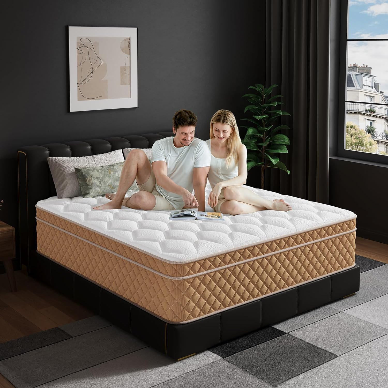 Full Size Mattress, 12 Inch Hybrid Mattress in a Box – Memory Foam with Pocket S