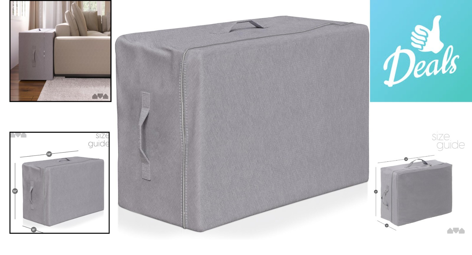 Travel-Friendly Polyester Case for Twin XL Tri-Folding Mattress – Easy Handles