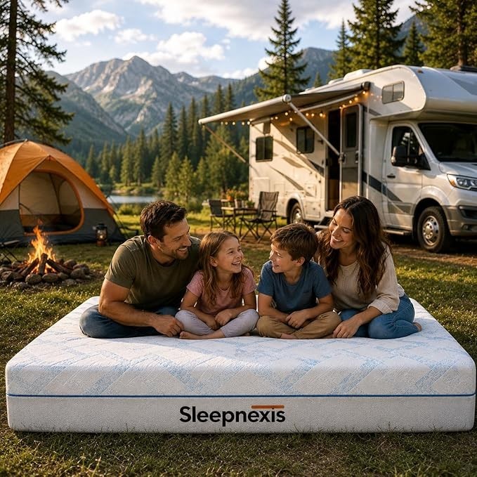 RV Mattress Cooling Gel Memory Foam Medium Firm Mattress in a Box