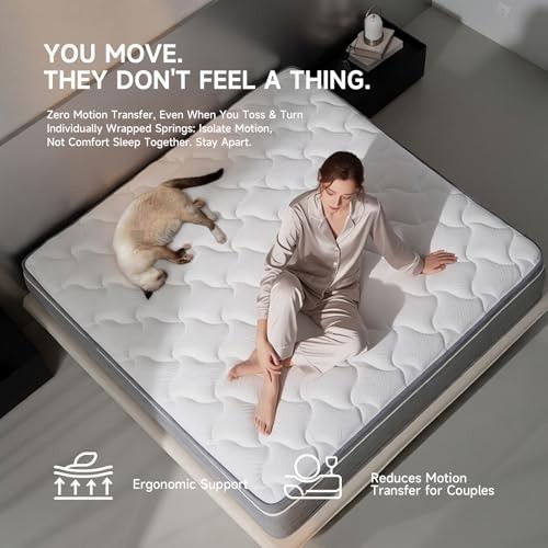 Size Mattress,12 Inch Hybrid Mattress in a Box with Memory Foam Queen Modern