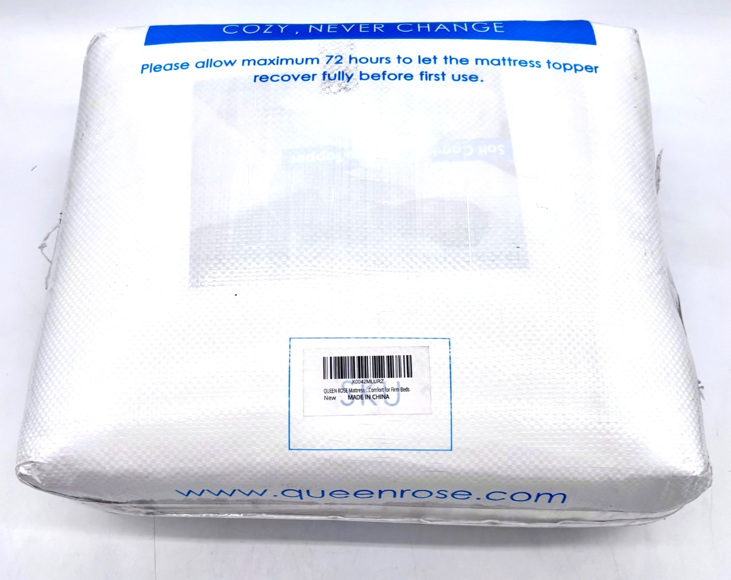 Queen Rose Solid White Comfort Mattress For Firm Beds Brand New