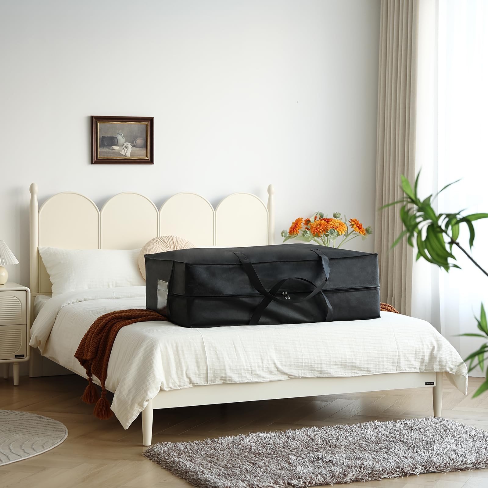 Folding Mattress Storage Bag, Carry Case for Trifold Memory Foam Mattress, Co…