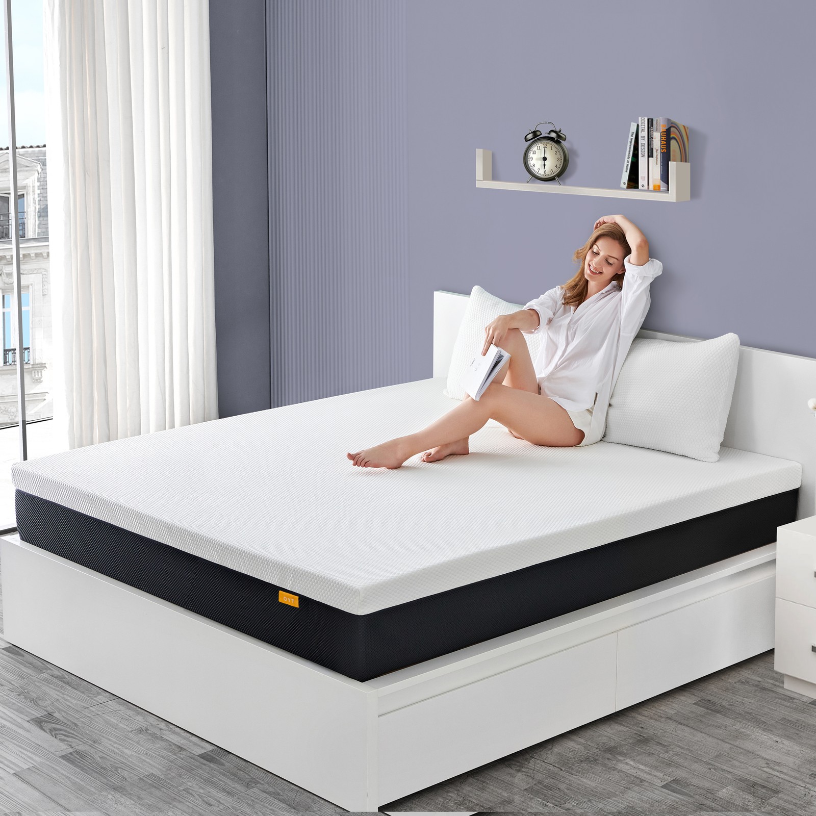 8/10/12In No-Noise Gel Memory Foam Mattress Twin Full Queen King Szie Mattress