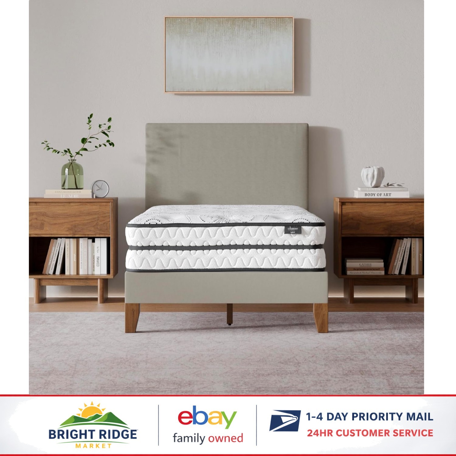 Twin Size Bed Mattress with Hybrid Design and Cooling Foam for Ultimate Comfort