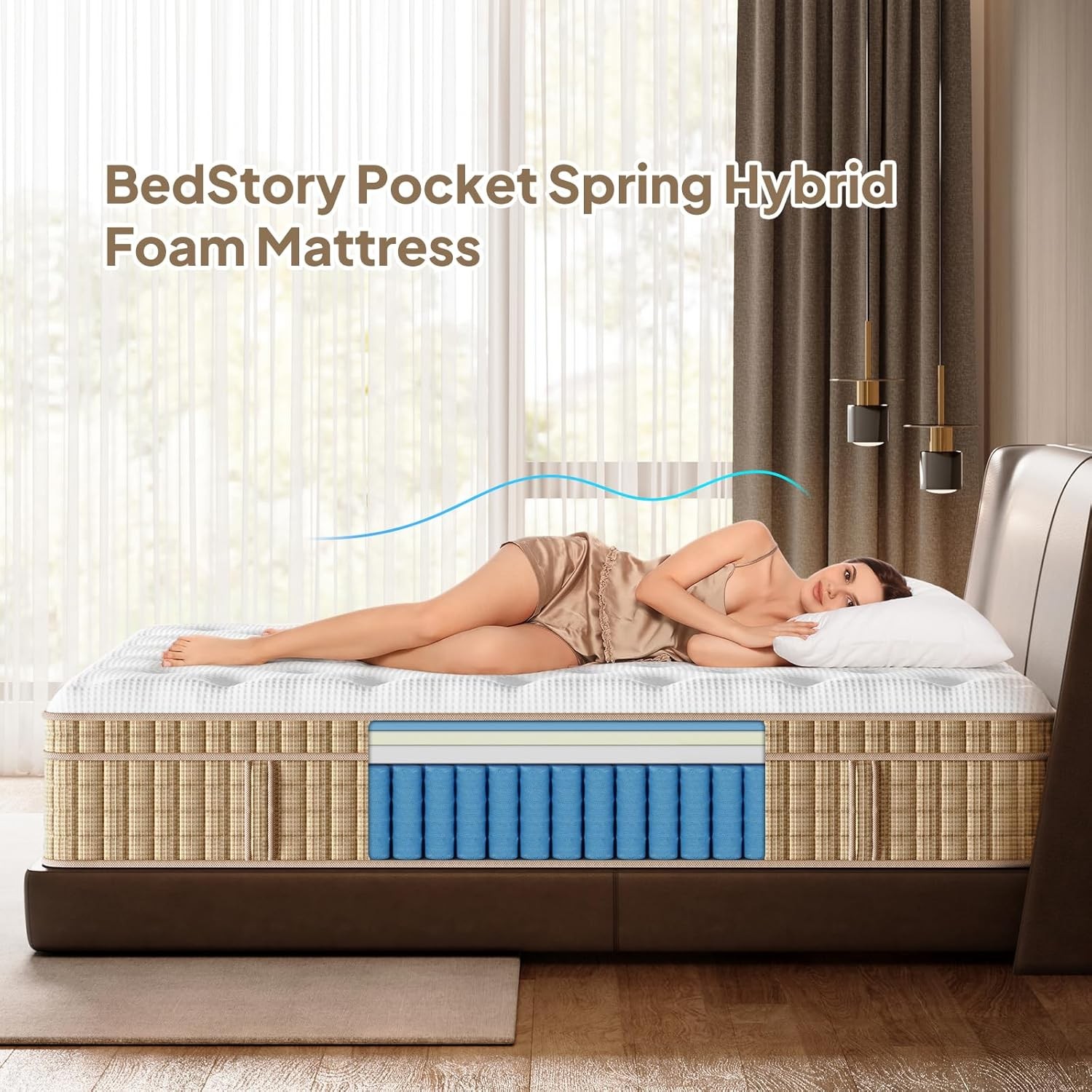 Full Mattress 12 Inch, 7-Zone Contouring Bed in a Box,Firm Hotel Collection