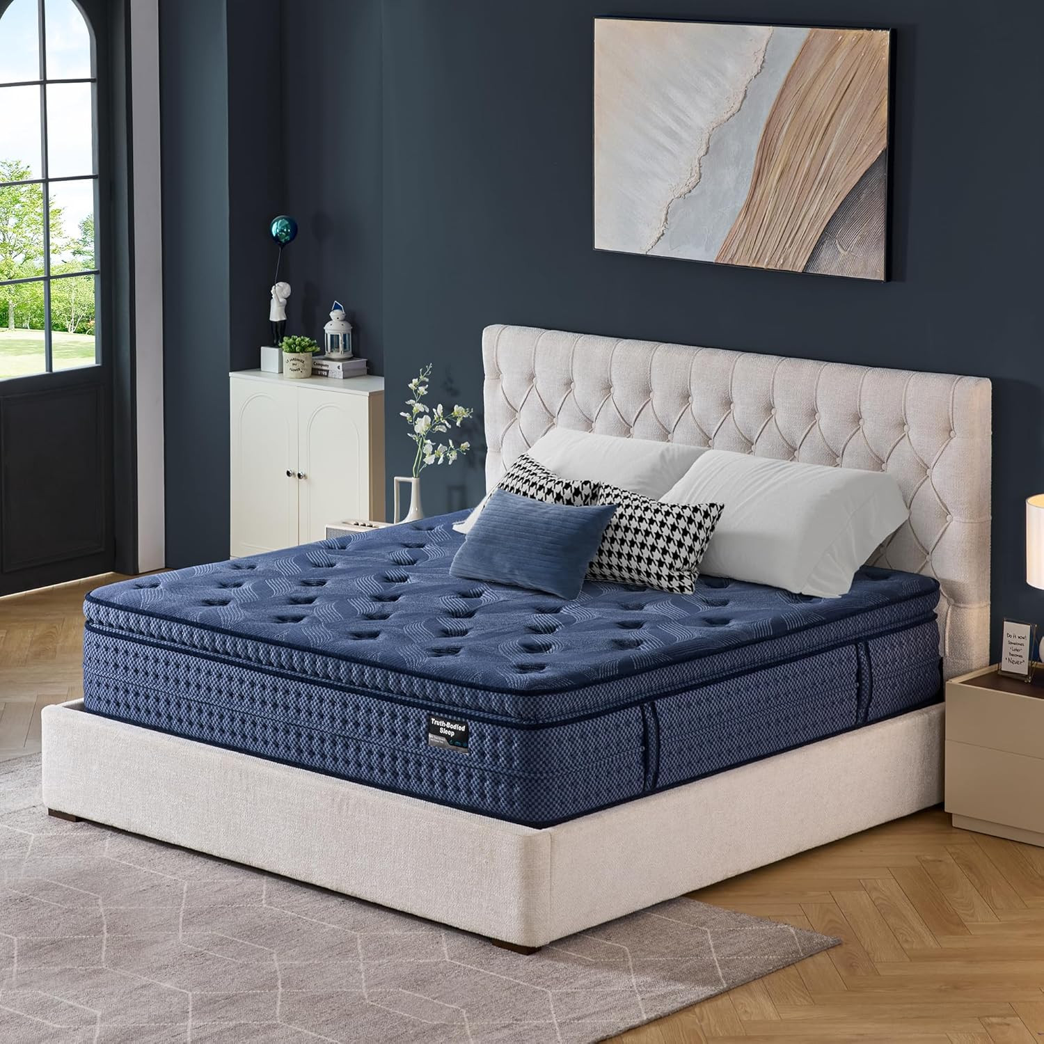 14″ Plush Hybrid Queen Mattress, Gel Foam & Pocket Coils, 120-Night Trial