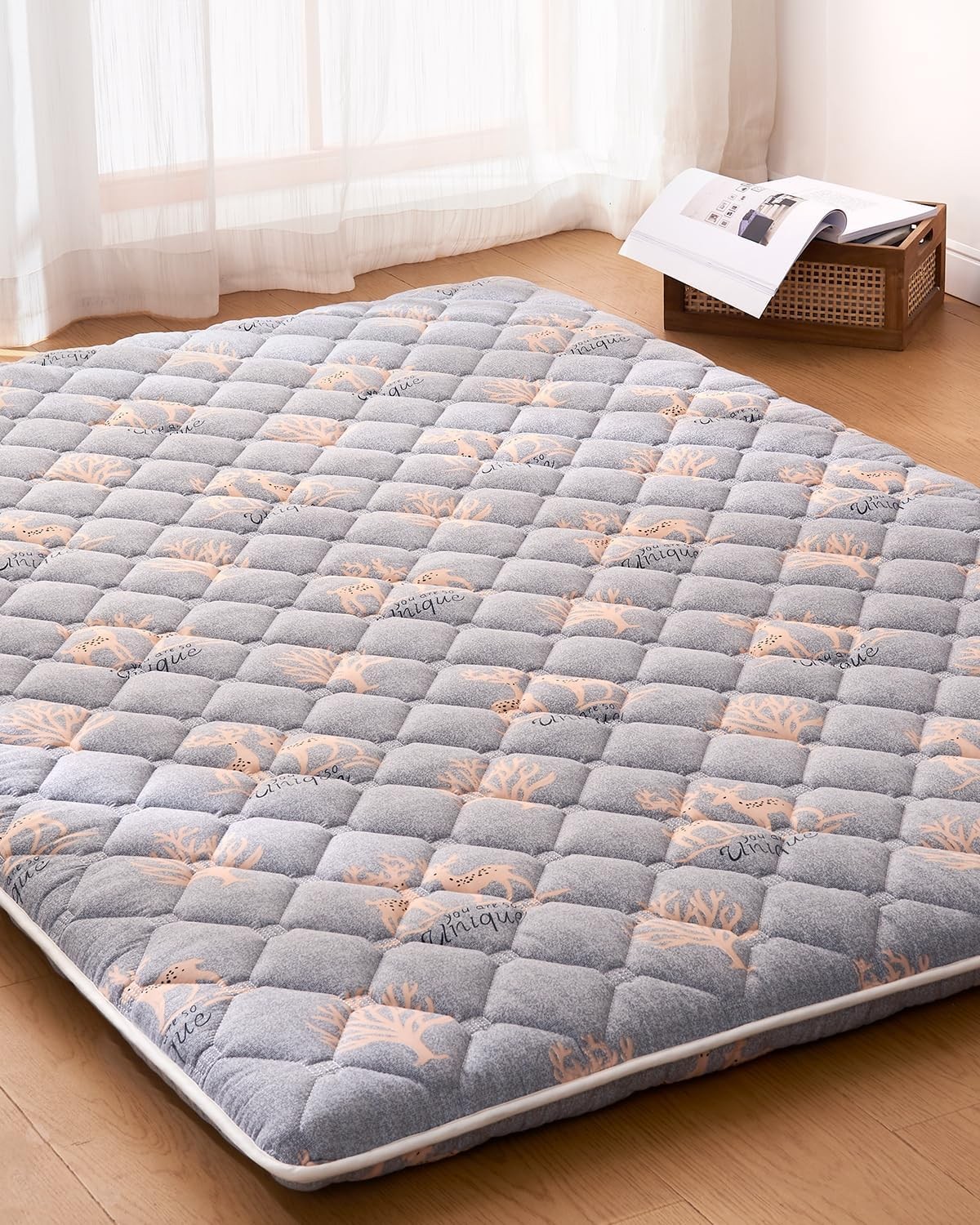 6th Generation Japanese Floor Futon Mattress Extra-Thick 9-Layer Modern Futon