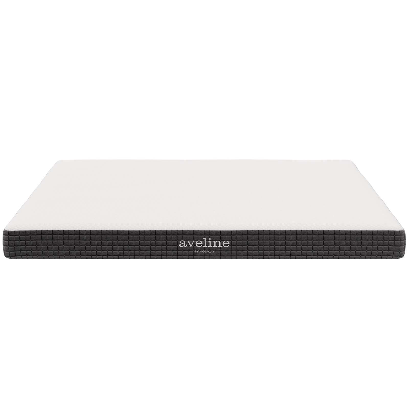 Pemberly Row 6″ Modern Style Memory Foam King Mattress in White