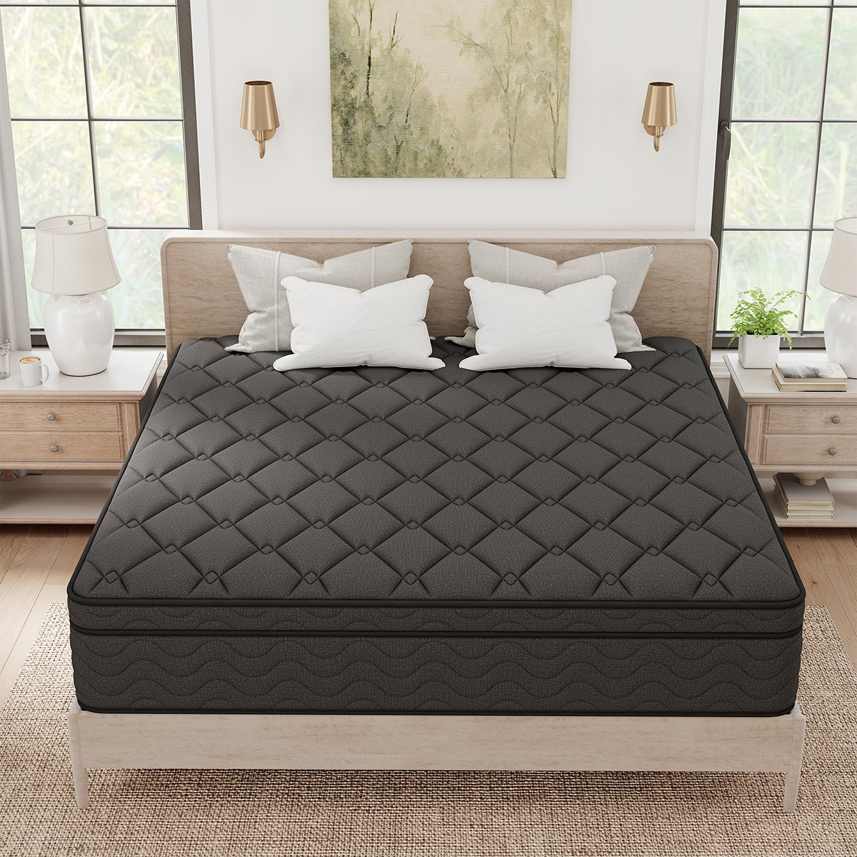 12″ Hybrid Mattress in a Box Gel Memory Foam Spring Twin Full Queen King Size