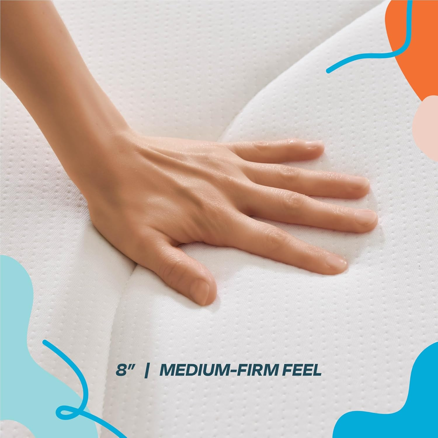 8″ Hybrid Memory Foam Mattress – Medium Firm, Cooling Comfort, Full Size