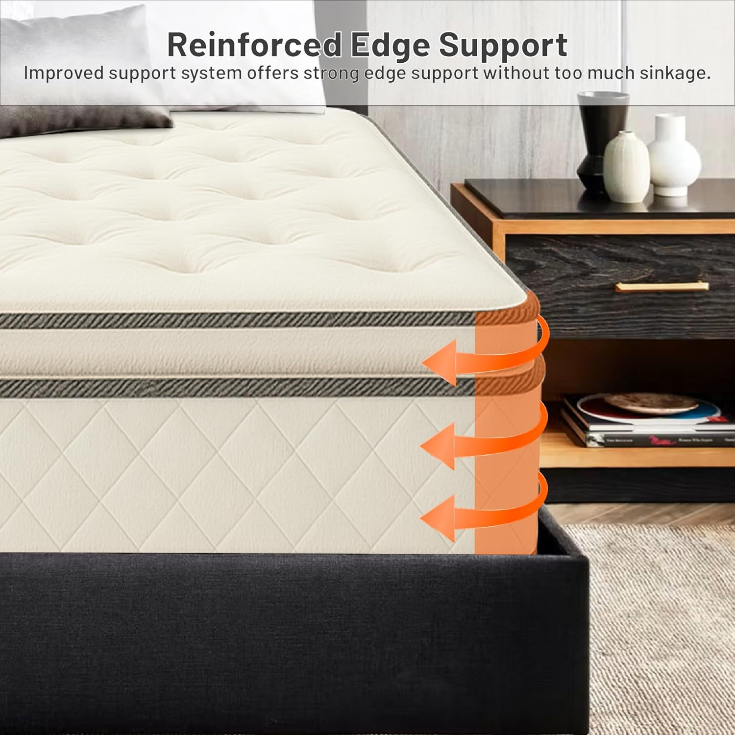 10-Inch Plush Pillowtop Innerspring Mattress – Full XL Size Comfort