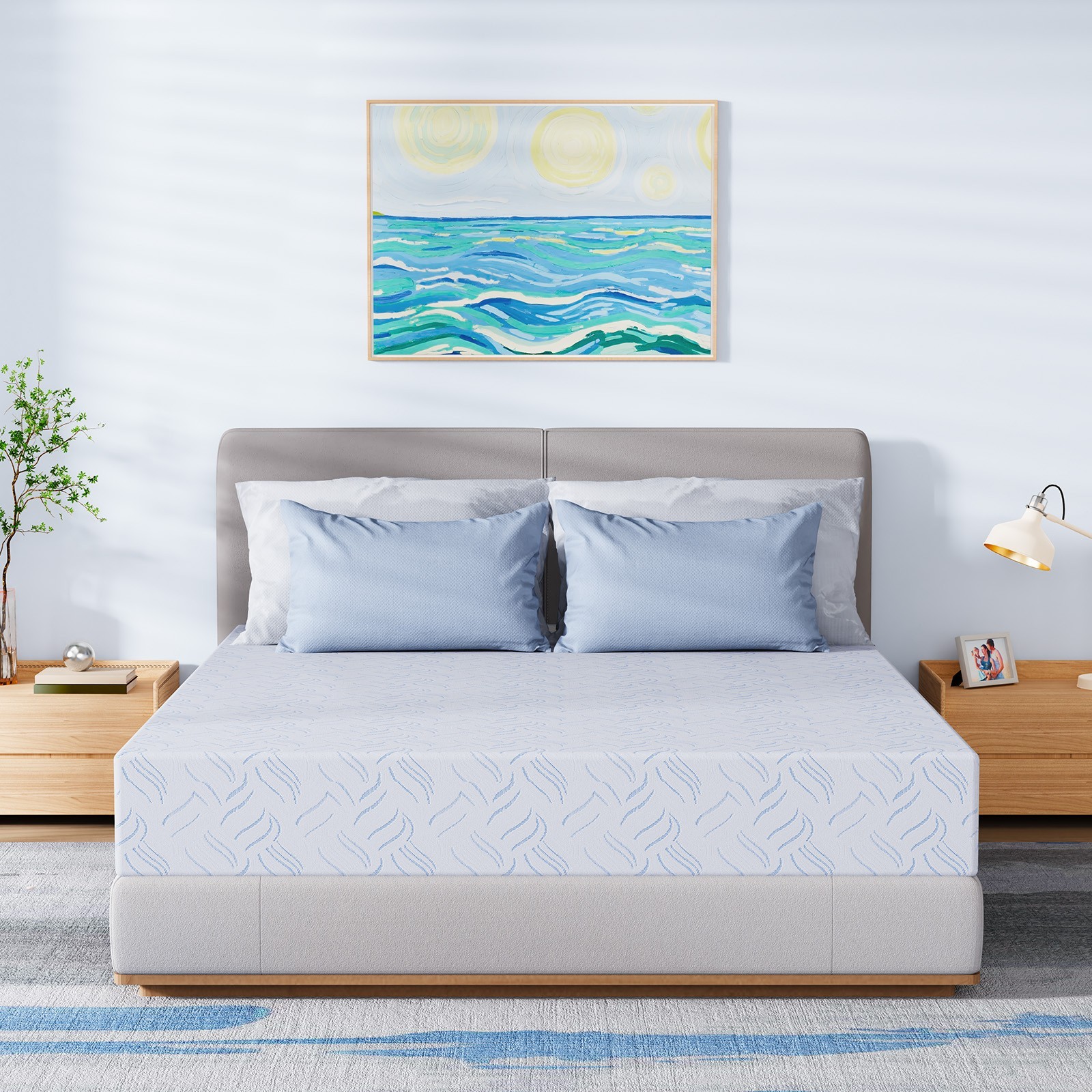California King Mattress 8″ Gel Memory Foam Mattress in a box with Washable Cove