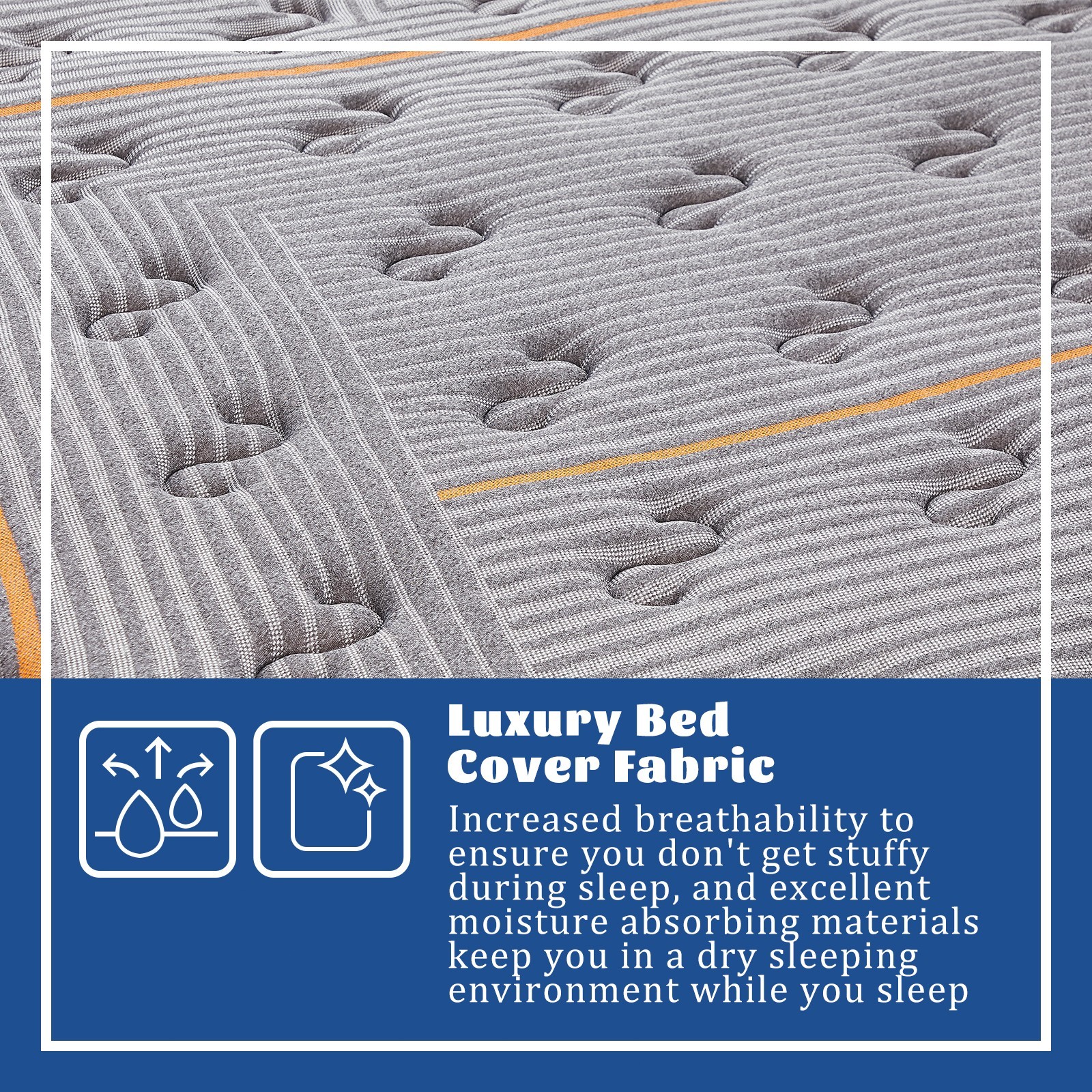 10″ Full Size Hybrid Mattress Gel Memory Foam Pocket Springs for Pressure Relief