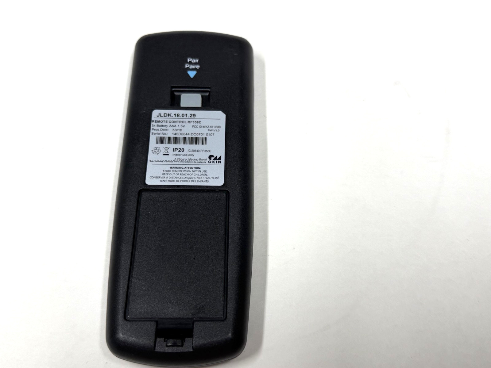 OEM Sealy Ease 1.0 Remote Control RF358C JLDK.18.01.29 PREOWNED Untested