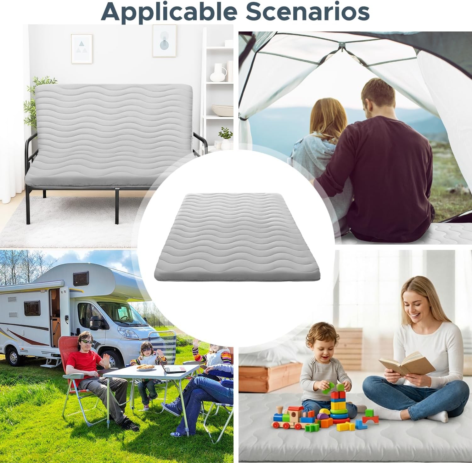 Floor Mattress, 100% High Density Comfortable Foam, Thicken