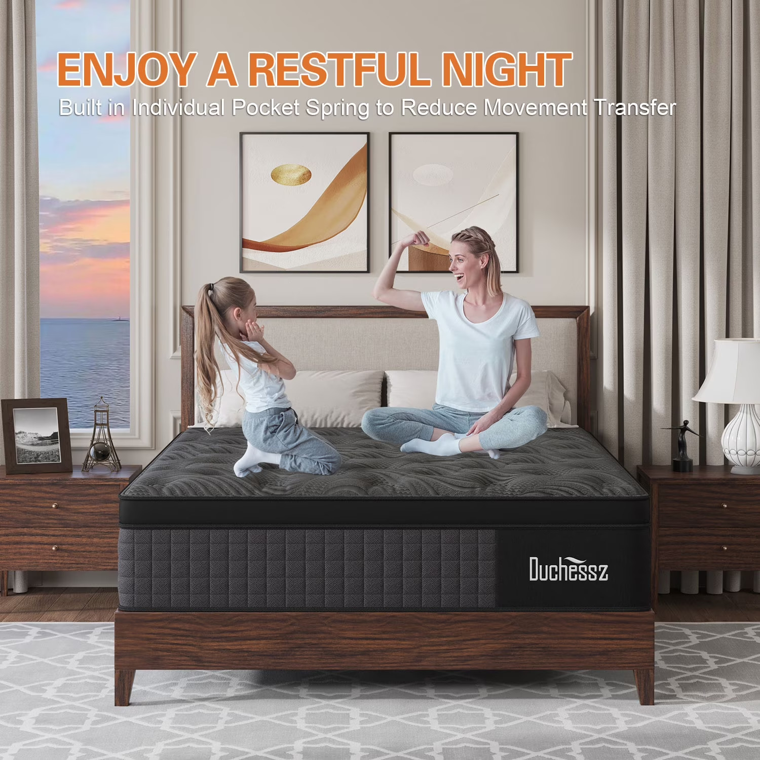 12″ Queen Colchon Gel Memory Foam Hibrido Cama Queen Mattress Hybrid Medium Firm