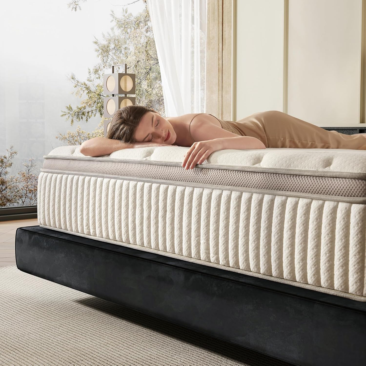 Queen 12″ Hybrid Mattress Memory Foam Pocket Springs